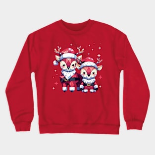 Christmas Santa Claus reindeer Crewneck Sweatshirt